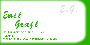 emil grafl business card